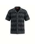 VÉLA CHEVRON KNIT SHIRT - CHARCOAL