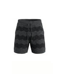 VÉLA CHEVRON KNIT SHORTS - CHARCOAL